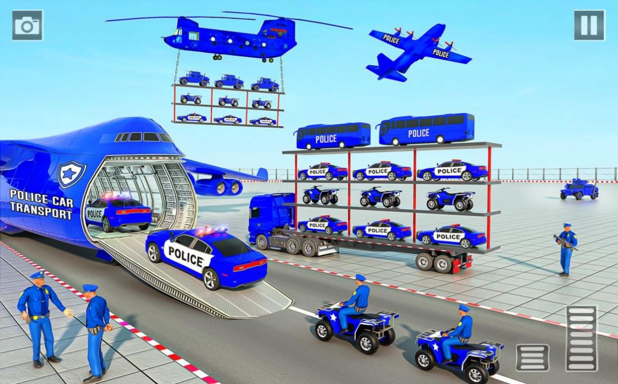 警察货物运输卡车-图1