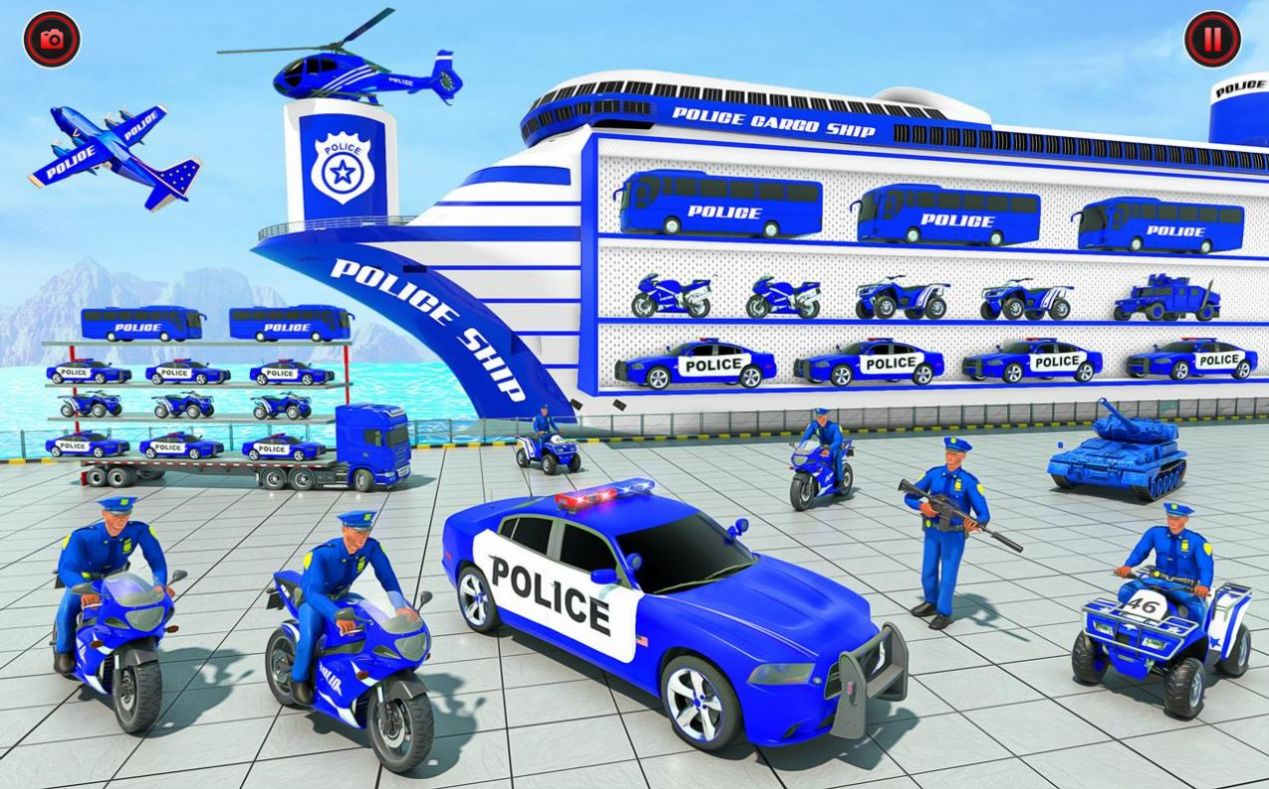 警察货物运输卡车-图2